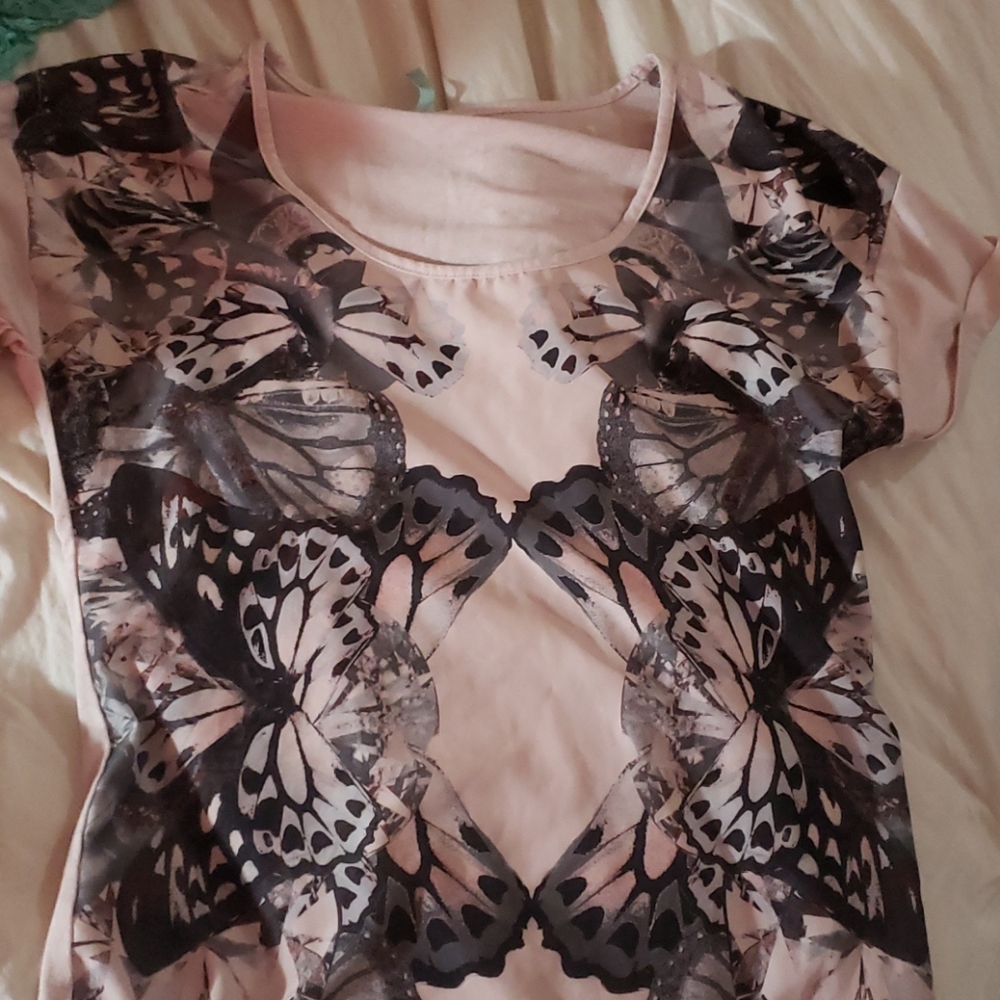 Maurice silk butterfly shirt
